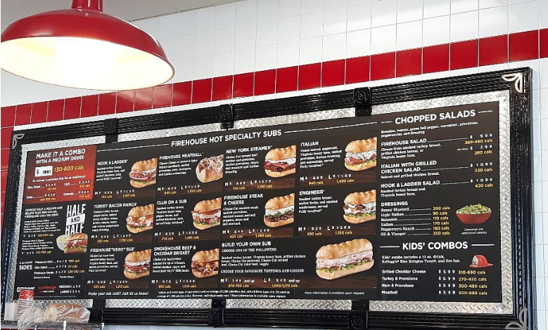 Firehouse Subs Menu with Prices and Pictures 2024